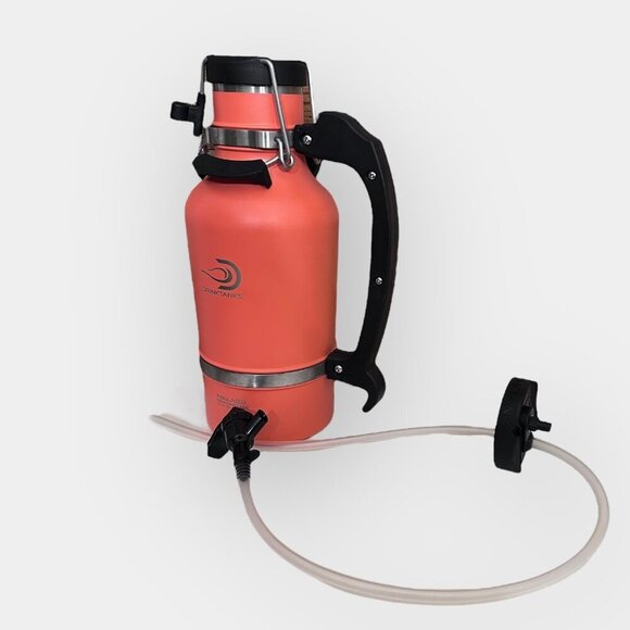 DrinkTanks Growler Travel Keg 64oz Steel Craft with Keg Cap in Coral: Rare Color - Picture 10 of 16